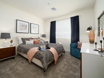 Carpeted bedrooms